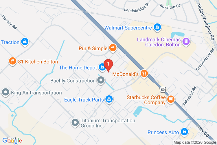 Map showing HOME DEPOT CAN #7269 location