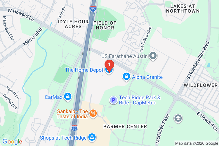 Map showing HOME DEPOT #6553 location