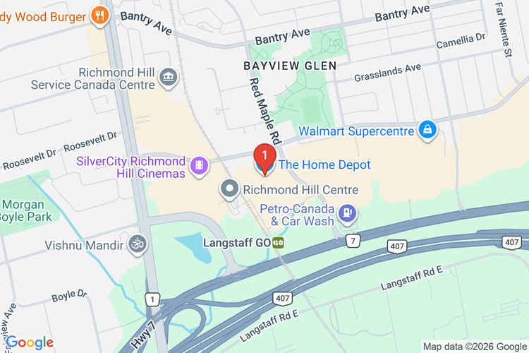 Map showing HOME DEPOT CAN #7106 location