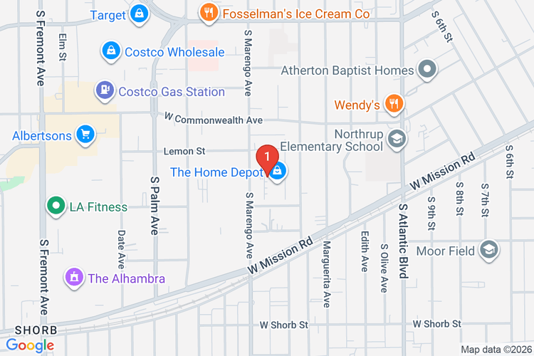Map showing HOME DEPOT #6610 location