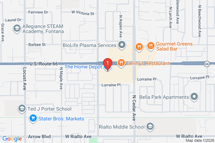 Map showing HOME DEPOT #6683 location
