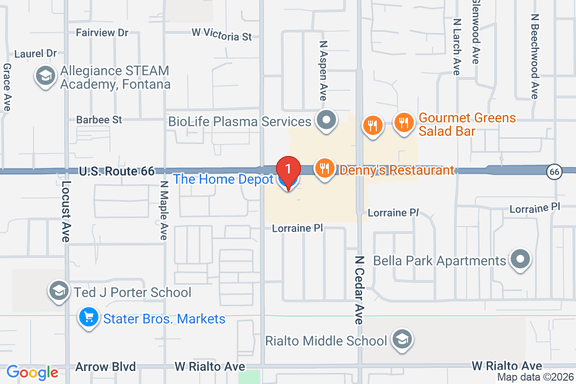 Map showing HOME DEPOT #6683 location