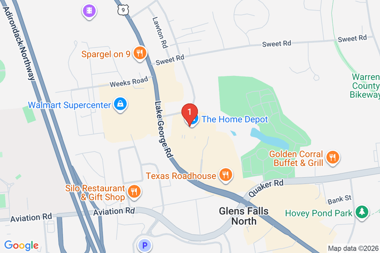 Map showing HOME DEPOT #6160 location