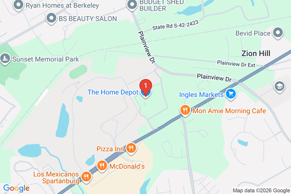 Map showing HOME DEPOT #1108 location