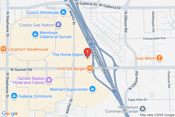 Map showing HOME DEPOT #3302 location