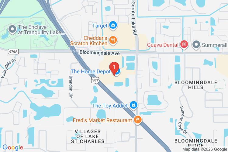 Map showing HOME DEPOT #6380 location
