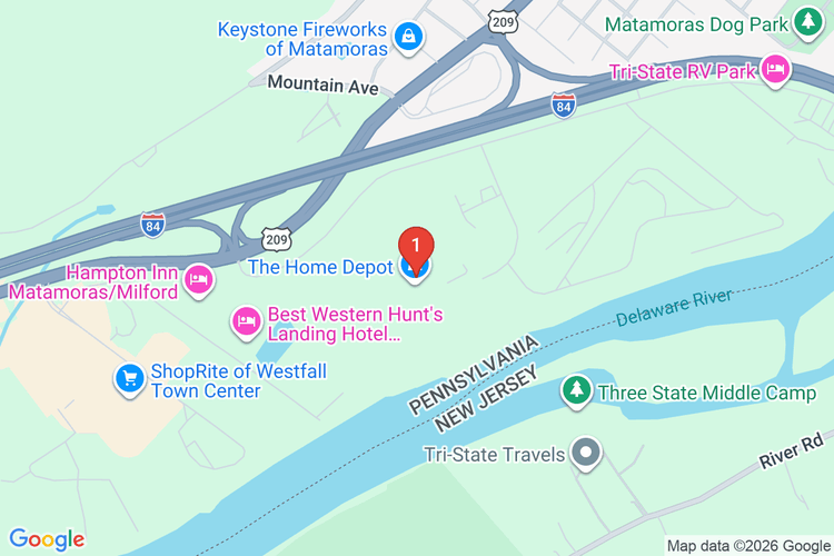 Map showing HOME DEPOT #4162 location