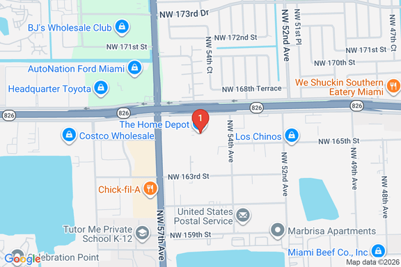 Map showing HOME DEPOT #0209 location