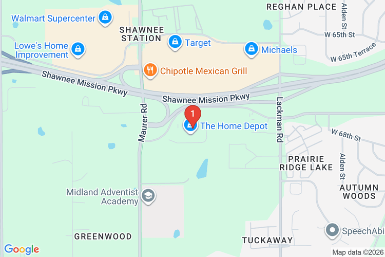 Map showing HOME DEPOT #2213 location