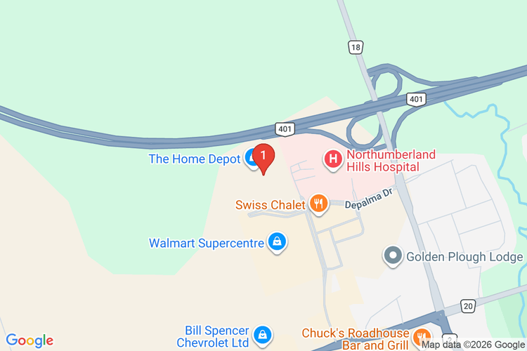 Map showing HOME DEPOT CAN #7251 location