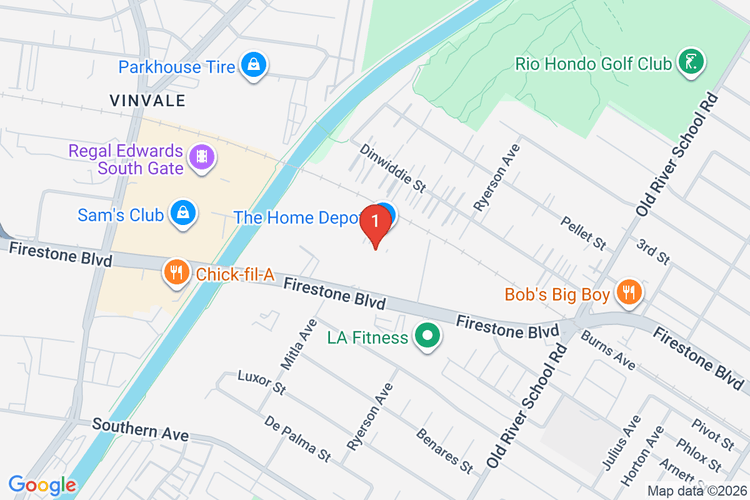 Map showing HOME DEPOT #6627 location