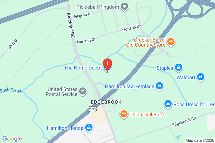 Map showing HOME DEPOT #0927 location