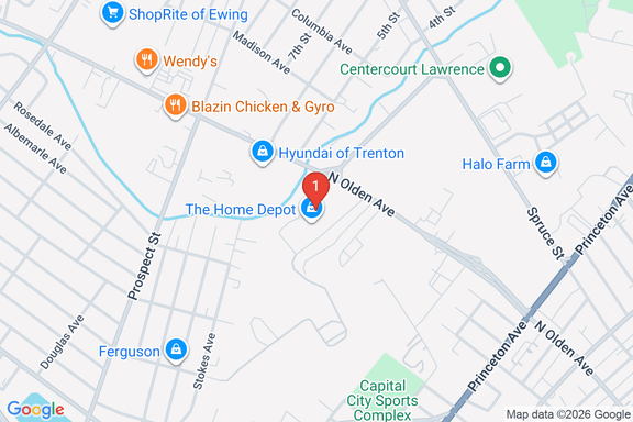 Map showing HOME DEPOT #0976 location