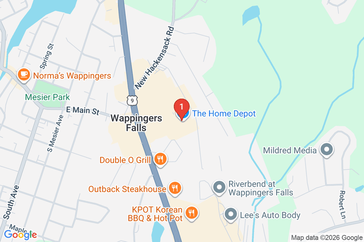 Map showing HOME DEPOT #1207 location
