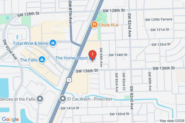 Map showing HOME DEPOT #6306 location