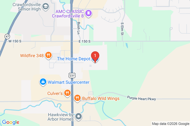 Map showing HOME DEPOT #8918 location
