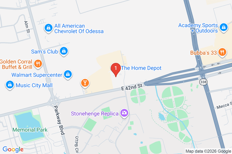 Map showing HOME DEPOT #0562 location