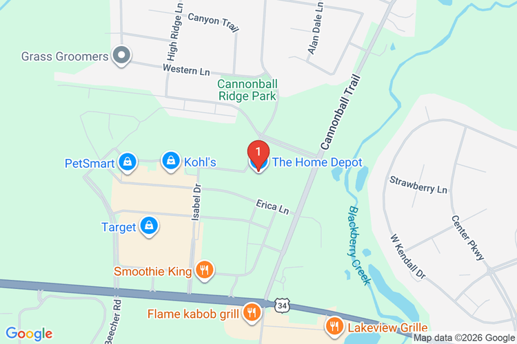 Map showing HOME DEPOT #6887 location