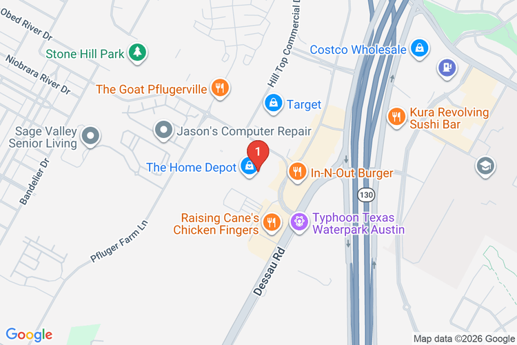 Map showing HOME DEPOT #6808 location