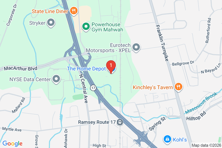 Map showing HOME DEPOT #0963 location
