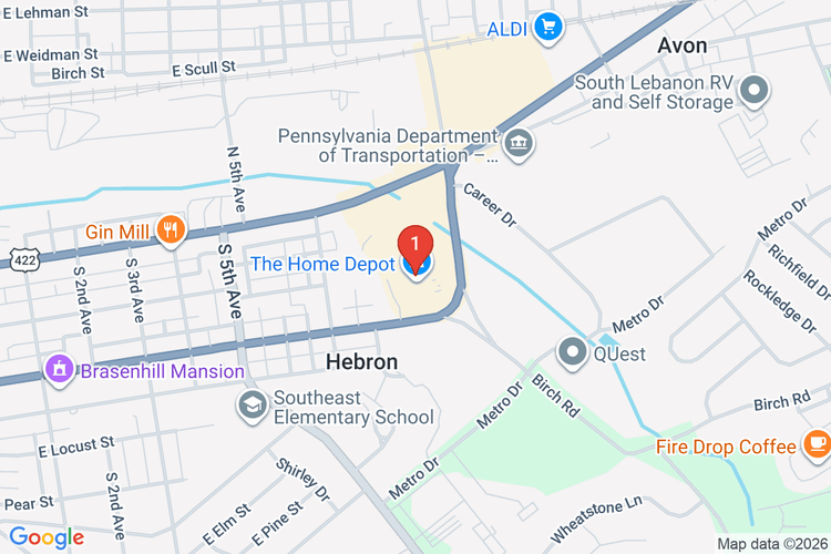Map showing HOME DEPOT #4141 location