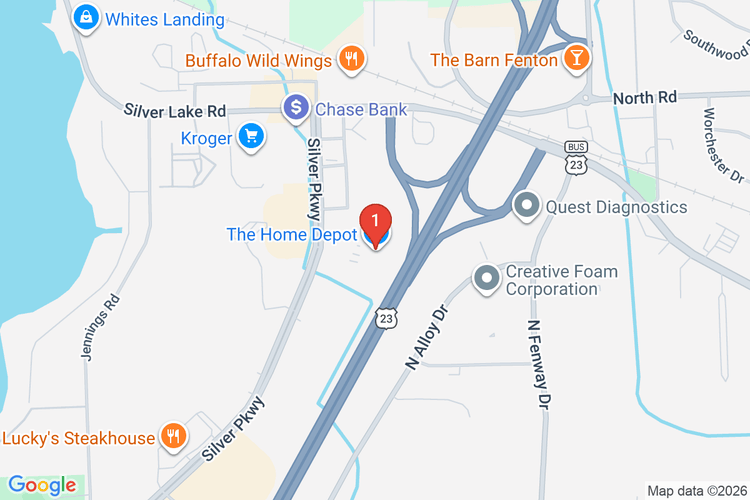 Map showing HOME DEPOT #2741 location