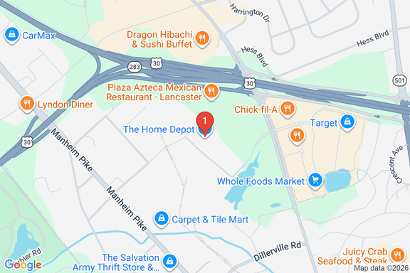 Map showing HOME DEPOT #4131 location