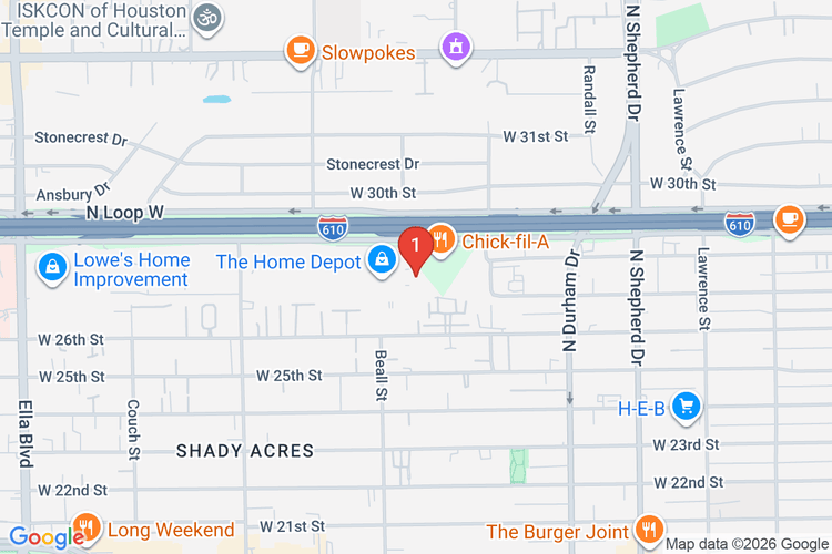 Map showing HOME DEPOT #0577 location