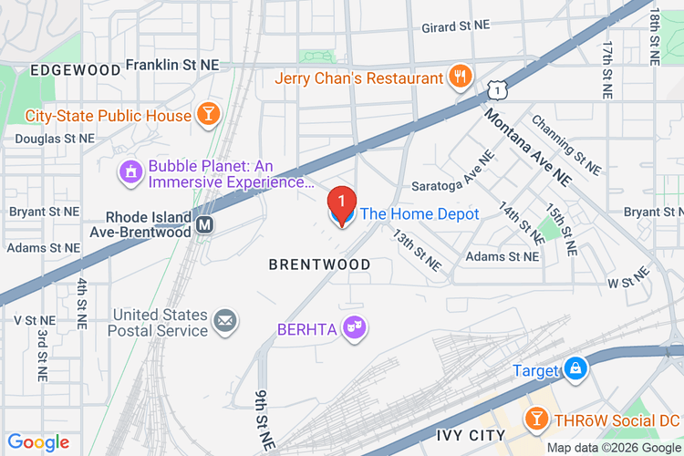 Map showing HOME DEPOT #2583 location