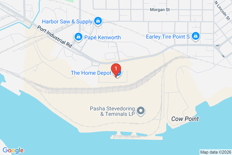 Map showing HOME DEPOT #8964 location