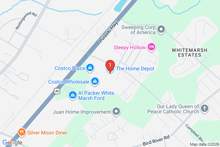 Map showing HOME DEPOT #2502 location