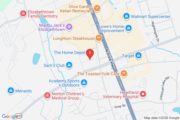 Map showing HOME DEPOT #2316 location