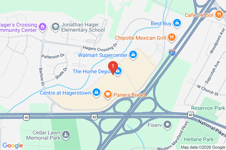Map showing HOME DEPOT #2567 location