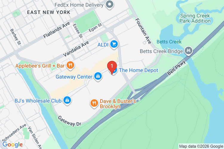 Map showing HOME DEPOT #6152 location