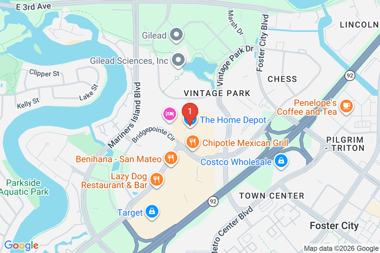 Map showing HOME DEPOT #0632 location