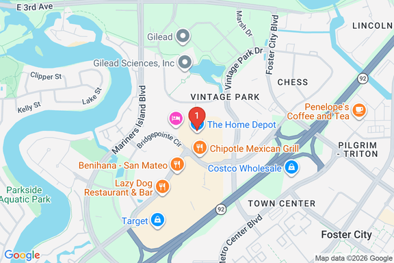 Map showing HOME DEPOT #0632 location