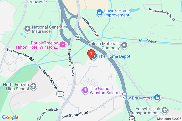 Map showing HOME DEPOT #3641 location