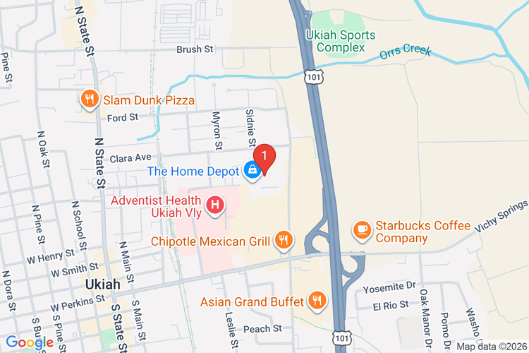 Map showing HOME DEPOT #8408 location