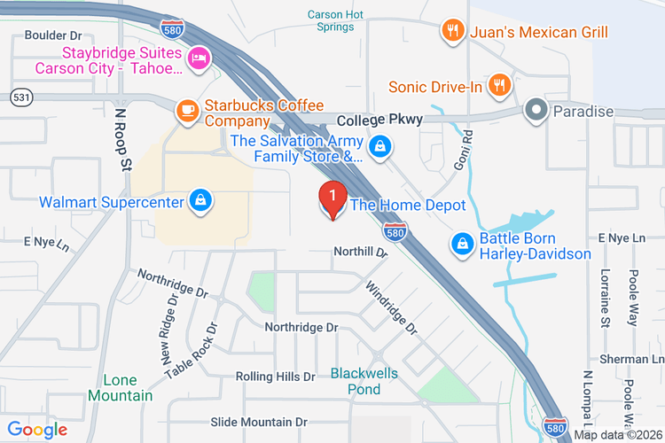 Map showing HOME DEPOT #3309 location