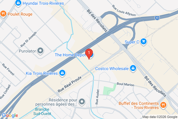 Map showing HOME DEPOT CAN #7169 location