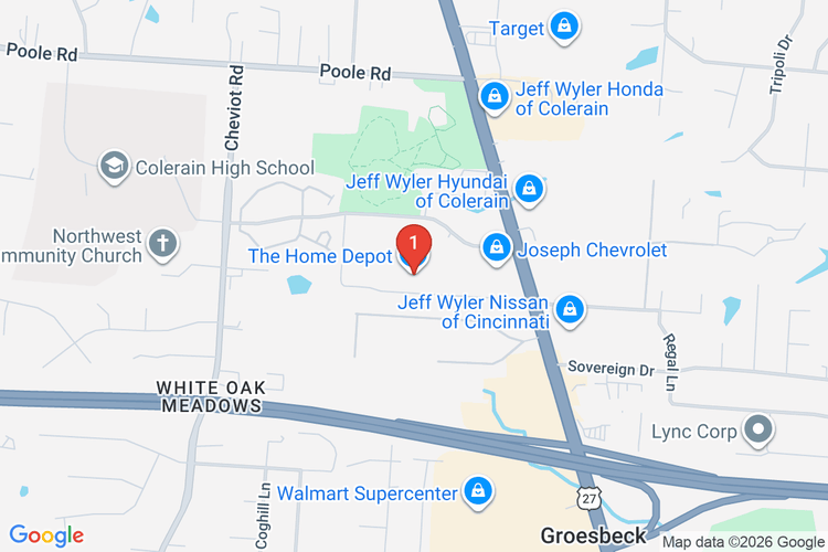 Map showing HOME DEPOT #3814 location