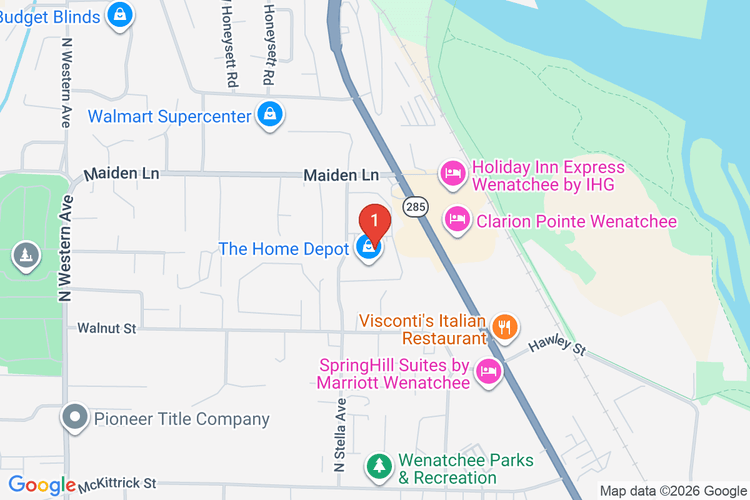 Map showing HOME DEPOT #4732 location