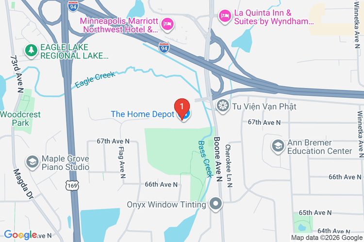 Map showing HOME DEPOT #2804 location