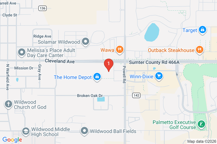 Map showing HOME DEPOT #6842 location