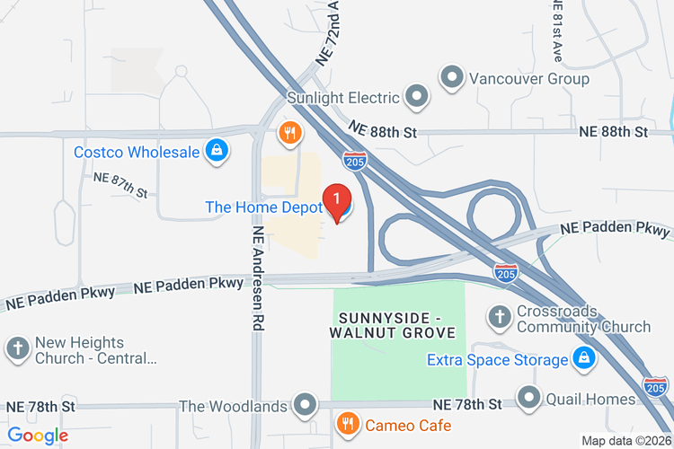 Map showing HOME DEPOT #4718 location