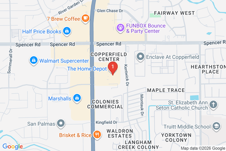 Map showing HOME DEPOT #6506 location