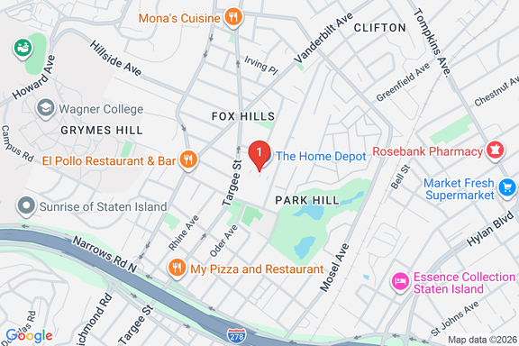 Map showing HOME DEPOT #6150 location