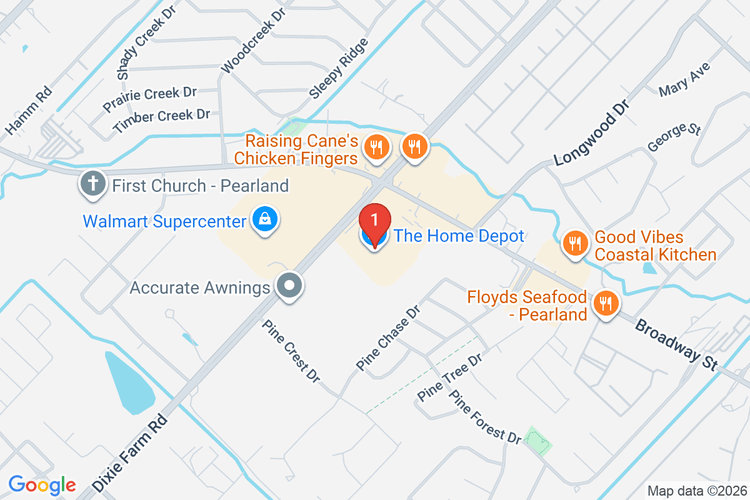 Map showing HOME DEPOT #6543 location