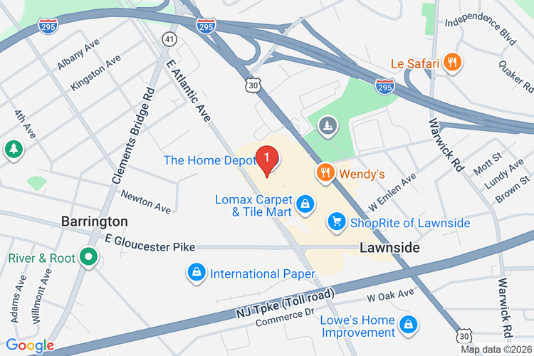 Map showing HOME DEPOT #0917 location