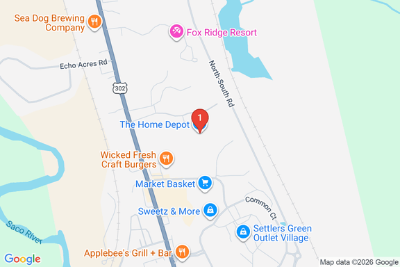 Map showing HOME DEPOT #3407 location